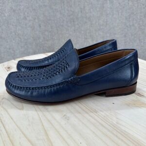 Florsheim Beaufort Weave Leather Loafers 11D Mens Slip On Dress Shoes Moc Toe